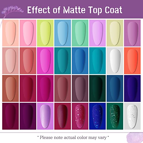 JODSONE 32+4 Pcs Gel Nail Polish Kit Soak Off Gel Polish Set Glitter Gel Nail Kit Nail Art Salon DIY at Home Manicure Kit