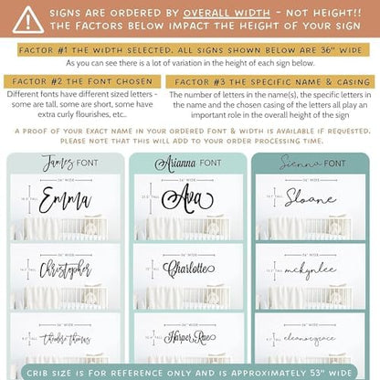 Custom Wood Name Sign for Nursery or Kids Room, Instant Font Preview, Multiple Styles Available Unpainted, Painted or Stained, Personalized Baby Gift (Style 9 - Popular Liam Font Only)