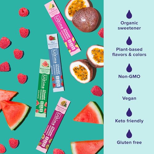 Ultima Replenisher Daily Electrolyte Powder Drink Mix – Sugar Free – Tropical Variety, 20 Stickpacks – Hydration Packets with 6 Electrolytes and Minerals – Keto Friendly, Non-GMO