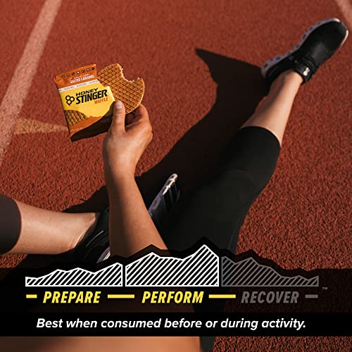 Honey Stinger Organic Gluten Free Salted Caramel Waffle, Energy Stroopwafel for Exercise, Endurance and Performance, Sports Nutrition for Home & Gym, Pre & Post Workout, Box of 16 Waffles, 16.96 Oz
