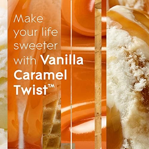 Glade PlugIns Refills Air Freshener, Scented and Essential Oils for Home and Bathroom, Vanilla Caramel Twist, 3.35 Fl Oz, 5 Count