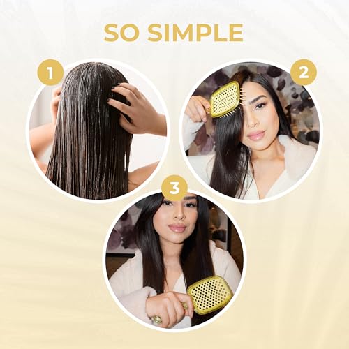 FHI Heat UNbrush Detangling Brush for Pain-Free Brushing on All Wet or Dry Hair Types — Durable DuoFlex Anti-Static Bristles, Lightweight Handle, Vented Hair Brush