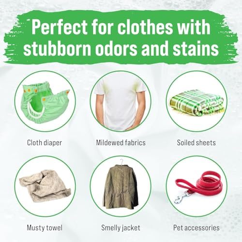 Rockin' Green Hard Rock Laundry Detergent for Hard Water (90 Loads), Plant based, Natural Laundry Detergent Powder, Biodegradable Odor Fighter, Safe for Sensitive Skin, 45 oz (Freshwood Mac)