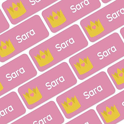 – Personalized Name Labels for Kids (120) – Waterproof & Durable Stickers for Clothing, School & Daycare Items - Fairytale