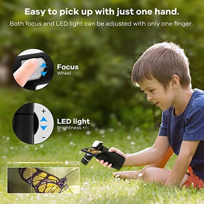 Andonstar AD203 Digital Microscope (Black+Bracket)