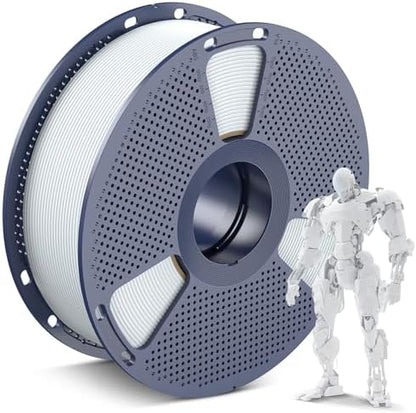 SUNLU PLA 3D Printer Filament PLA Filament 1.75mm, Neatly Wound 3D Printing Filament 1.75mm, Dimensional Accuracy +/- 0.02 mm, Fit Most FDM 3D Printers, 1kg Spool (2.2lbs), Ceramic White