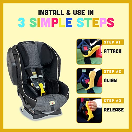 Bucklebee Easy Car Seat Buckle Release Aid for Children Unbuckle Car Seat Release Tool - Button Pusher - Opener for Nails - Buckle Release Tool (2 Packs Teal)