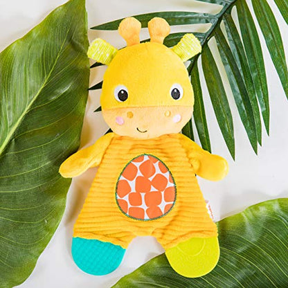 Bright Starts Snuggle & Teethe BPA-Free Crinkle Teething Plush Baby Toy - Giraffe (Pack of 6)
