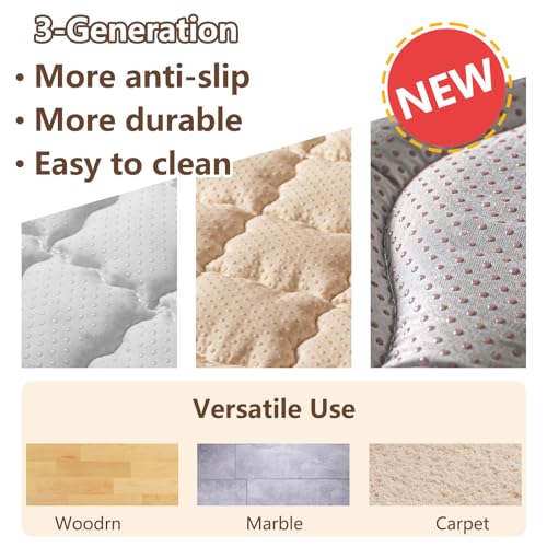 Baby Play Mat, 50x50 Playpen Mat with Super Soft Touch, Activity Mats with Upgraded Anti-Slip Bottom, Machine Washable Crawling Mats for Floor & Picnic (Animal Alphabets)