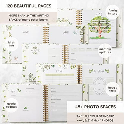 Keepsake Memory Book for Baby Boy or Girl Timeless First 5 Year Baby Book A Milestone Book to Record Every Event from Birth to Age 5 Gender Neutral Journal Scrapbook Photo Album