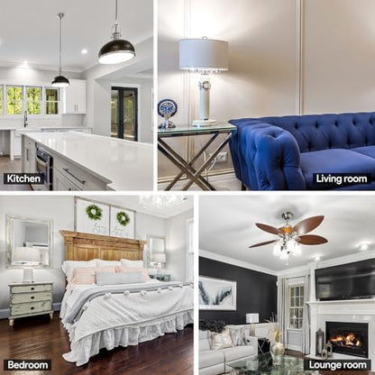 24 Pack A19 LED Light Bulb Daylight 5000K LED Bulbs, 60 Watt Equivalent, Efficient 8.5 Watt, 800 Lumens, E26 Medium Base, Non-Dimmable, ETL/UL Listed