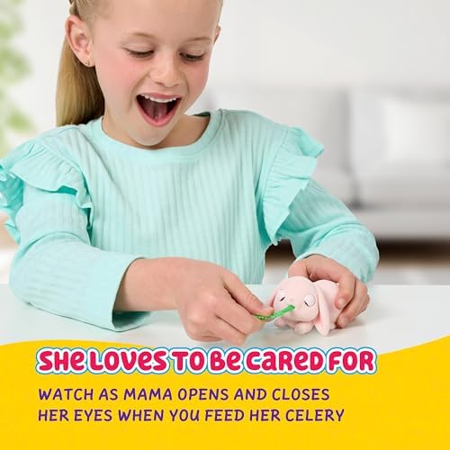 Little Live Pets Bunny Mini Interactive Toy Set, Hutch Animal Playset with 3 Surprise Babies, 20+ Sounds, Bunny Accessories for Girls Ages 3+