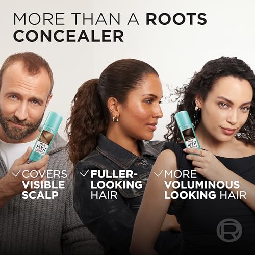 L'Oreal Paris Root Cover Up Temporary Gray Concealer Spray Dark Brown 2 Oz (Pack of 2) (Packaging May Vary)