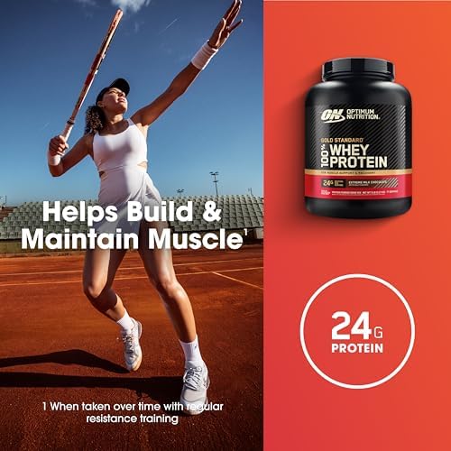 Optimum Nutrition Gold Standard 100% Whey Protein Powder, Extreme Milk Chocolate, 5 Pound (Packaging May Vary)