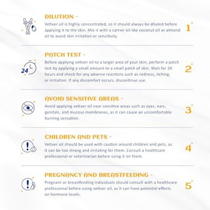 HIQILI 100ML Vetiver Essential Oil, 100% Pure Natural for Diffuser Calm and Relation- 3.38 Fl Oz