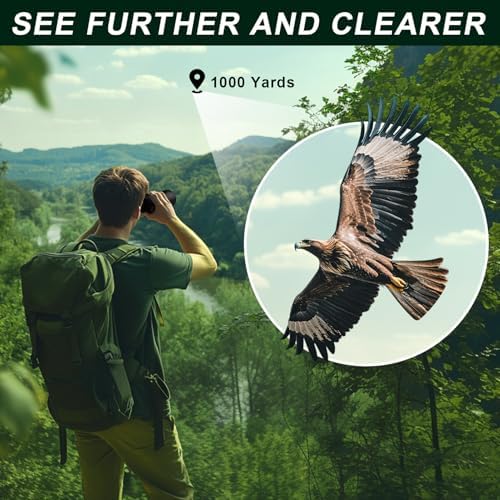 20x70 Binoculars for Adults High Powered - WOZEL HD Bird Binoculars with Clear Low Light Vision - Powerful Binocular for Bird Watching Hunting Travel Outdoor Hiking