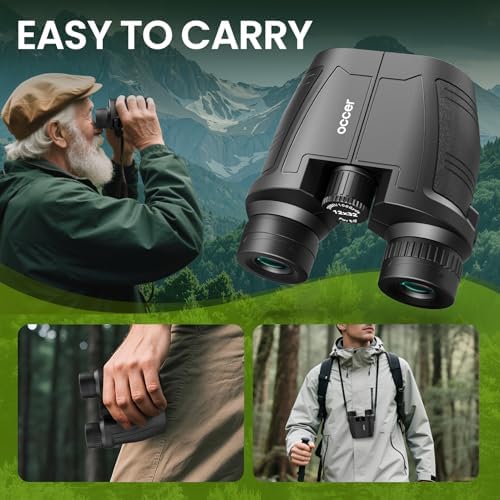 Occer 12x32 Compact Binoculars for Adults High Powered, Large Eyepiece Binocular for Kids - Easy Focus Binoculars for Bird Watching,Cruise Ship, Hunting,Travel,Sightseeing