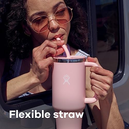 Hydro Flask 40 Oz Travel Tumbler with Handle, Lid and Straw - Insulated Stainless Steel in Trillium
