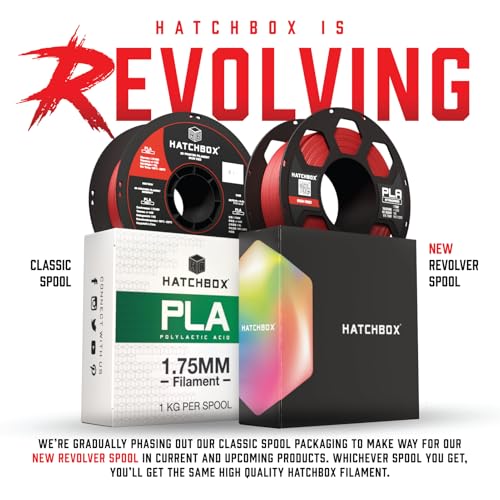 HATCHBOX 1.75mm Eggplant Purple PLA 3D Printer Filament, 1 KG Spool, Dimensional Accuracy +/- 0.03 mm, 3D Printing Filament