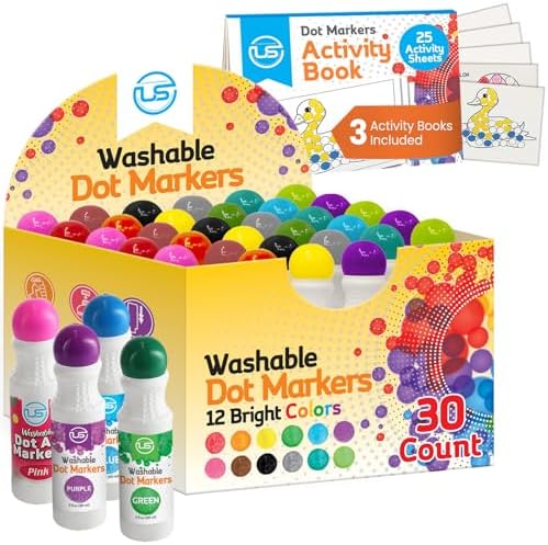 Dot markers, Dot Markers for Toddlers, Dot Art, Dot Paints Washable for Kids, Bingo Daubers, Washable Dot Markers Toddler Arts and Crafts
