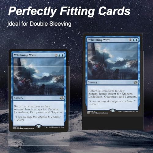 1200 Pack Card Sleeves, Perfect Fit Inner Sleeves Ideal for Double-Sleeving, Trading Card Sleeve Compatible with MTG, TCG, Gaming Cards