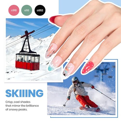 Beetles Gel Nail Polish Kit with Uv Light, 37Pcs 25 Colors Pastel Gel Polish Starter Kit, Green Pink Red Blue Purple Nail Polish for Beginners with Everything Manicure Tools Gift for Women