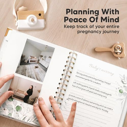 Pregnancy Journal for First Time Moms Gifts - 90 Pages Hardcover Pregnancy Memory Book, Beautiful & Cute Baby Book Keepsake, Ultrasound Baby Scrapbook, Mom To Be Gift (Alpine)