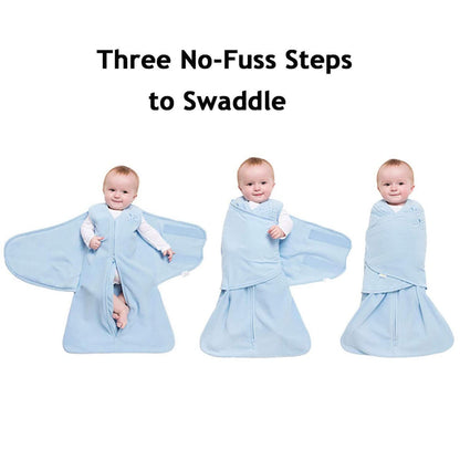 HALO 100% Cotton Sleepsack Swaddle, 3-Way Adjustable Wearable Blanket, TOG 1.5, Cream, Newborn, 0-3 Months