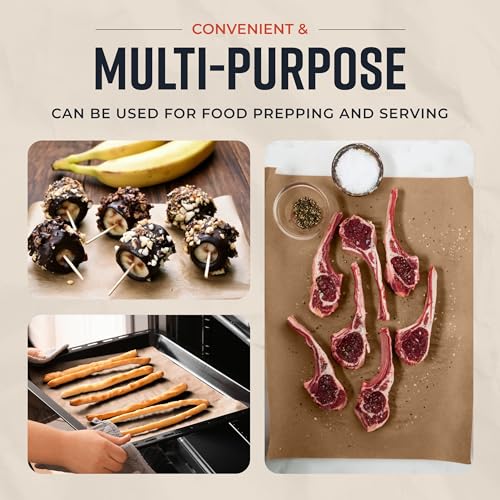 Bryco Goods 24 Inch x 175 Feet, Brown Butcher Paper Roll, Unbleached, Uncoated, Unwaxed, Food-Grade, Wide Kraft Paper for BBQ, Smoking, Grilling, Wrapping Meat, Table Covering - USA Made