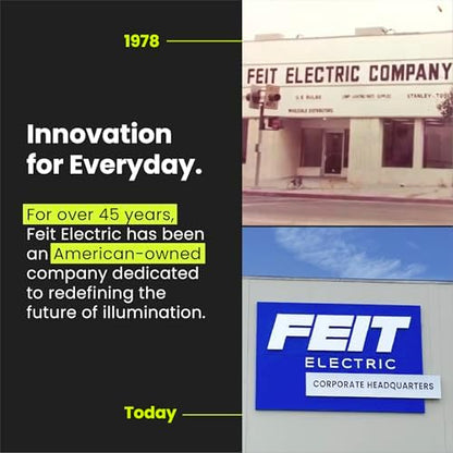 Feit Electric A19 LED Light Bulbs, 60W Equivalent, Dimmable, E26 Standard Base, 90 CRI, 800 Lumens, 2700K Soft White, 120V, 22 Years Lifetime, Damp Rated, 8 Pack, OM60DM/927CA/8