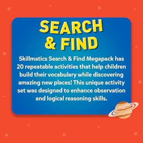 Skillmatics Search and Find Megapack Educational Game - Reusable Preschool Learning Activities, Perfect for Toddlers & Kids Who Love Toys, Art & Crafts, Builds Vocabulary, Gifts for Ages 3, 4, 5, 6