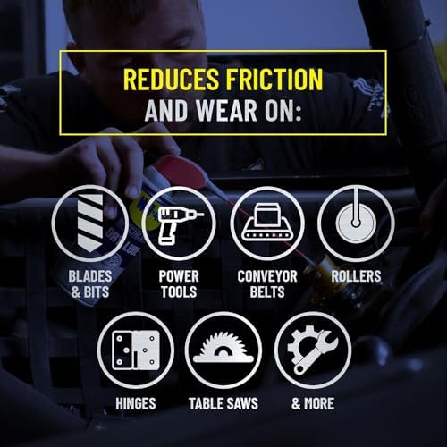 WD-40 Specialist Dry Lube with Smart Straw, Lubricant for Corrosion Protection on Table Saws, Drills and Lathes, Industrial Strength Friction-Reducing Formula, 10 Oz., 6-pack case