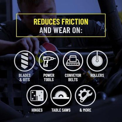 WD-40 Specialist Dry Lube with Smart Straw, Lubricant for Corrosion Protection on Table Saws, Drills and Lathes, Industrial Strength Friction-Reducing Formula, 10 Oz., 6-pack case