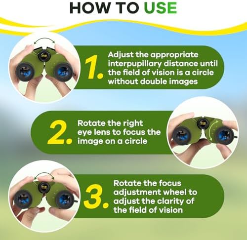 High Powered 15x25 Compact Binoculars for Adults&Kids with BAK4 Prism,FMC Lens,Waterproof Binocular with Low Light Vision,Small Binoculars for Cruise Ship/Bird Watching/Theater/Travel/Sightseeing