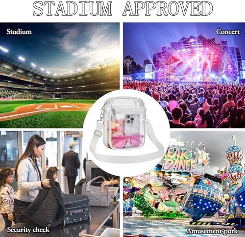 USPECLARE Clear Purse Stadium Approved CrossBody Bag for Men and Women