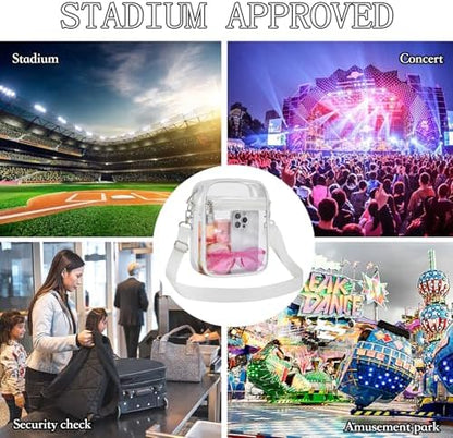 USPECLARE Clear Purse Stadium Approved CrossBody Bag for Men and Women