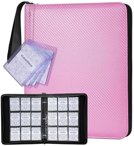 Premium 9-Pocket Card Binder 720 Capacity, Zippered Trading Card Holder for MTG, Sports & Collectible Cards – Acid-Free, Durable & Travel-Friendly Storage (Pink, 9 Pocket)