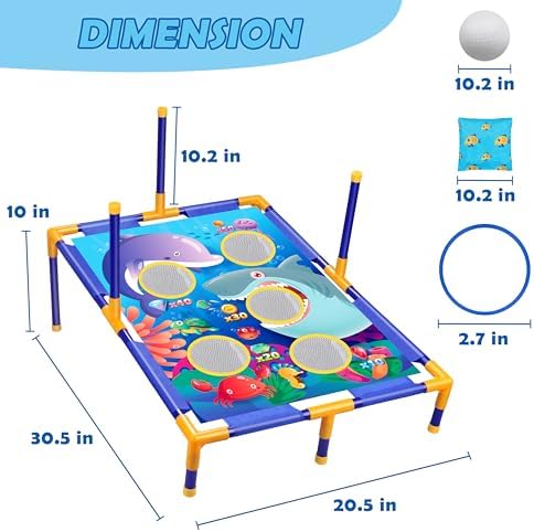 Animal Bean Bag Toss Game Toy Outdoor Toss Game, Family Party Party Supplies for Kids, Gift for Boys Birthday or Christmas for Toddlers Ages 3 4 5 6 Year Old