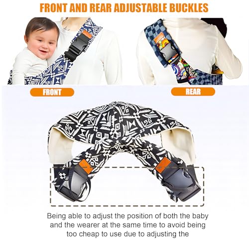 Marrlly Baby Carrier Newborn to Toddler, Toddler Carrier,Adjustable Baby Sling Carrier Non-Slip Hip Seat Carrier Carrying 10-30 lbs(Black)