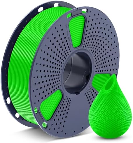 SUNLU 3D Printer Filament PETG Filament 1.75mm, Less Stringing Good Layer Adhesion High Toughness, PETG Filament 1.75 ±0.02mm, 1kg Spool(2.2lbs), Green