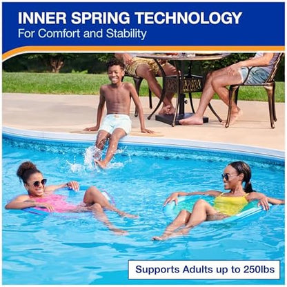SwimWays Spring Float Premium Papasan Pool Lounger, Inflatable Pool Floats Adult with Fast Inflation for Ages 15 & Up