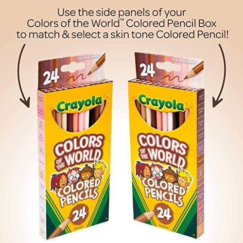 Crayola Colors of the World Bulk Colored Pencil Set - 6 Packs (24ct), Skin Tone Kids Colored Pencils for Kids, Bulk Teacher Classroom Must Haves