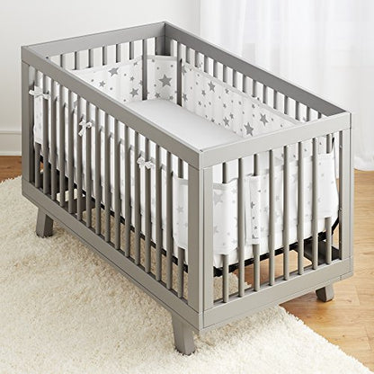 BreathableBaby Breathable Mesh Liner for Full-Size Cribs, Classic 3mm Mesh, Starlight (Size 4FS Covers 3 or 4 Sides)