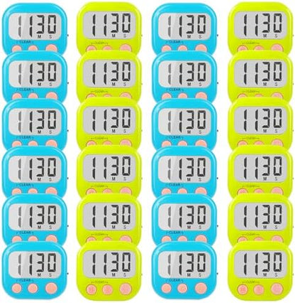 Classroom Timers for Teachers Kids Large Magnetic Digital Timer Teacher Supplies 24 Pack-Blue Green