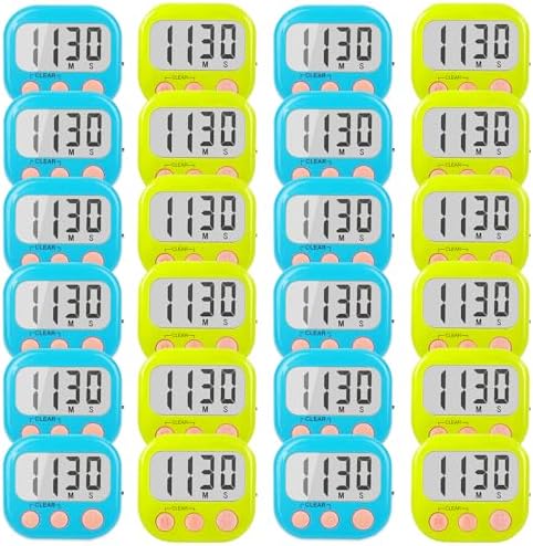 Classroom Timers for Teachers Kids Large Magnetic Digital Timer Teacher Supplies 24 Pack-Blue Green