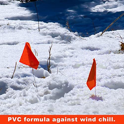 Zozen Marking Flags, Fluorescent Orange Color/1000 Pcs/15x4x5 Inch, Yard Flags for Lawn & Irrigation & Landscape & Sprinkler & Survey & Dog Training.