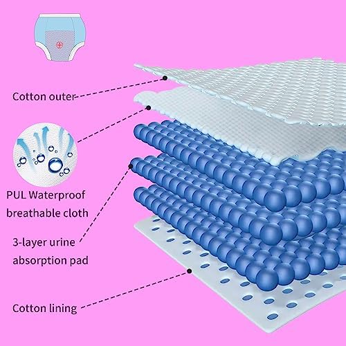 BIG ELEPHANT Potty Training Underwear - 10 Pack, 100% Cotton Absorbent Unisex Toddler Pee Pants for Boys Girls