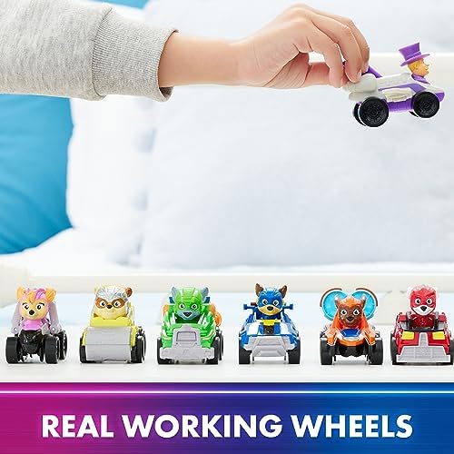 Paw Patrol: The Mighty Movie Toy Vehicle Set- 7 New Cars & Trucks w Exclusive Mayor Humdinger Action Figure-Includes Rubble, Chase, Skye, Zuma, Marshall, Rocky