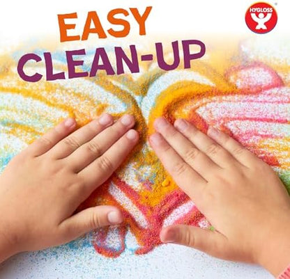 Hygloss Colored Sand for Crafts - 6 Assorted Colors Bags - 1 lb Vibrant Colorful Fine Sensory Play Sand Art Kits for Kids - Classroom Activities for Children 3 4 5 6 7 8 9 10 11 12 - Safe for Ages 3+