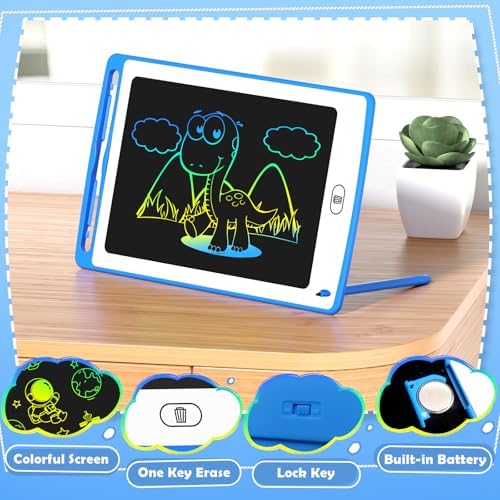 LCD Writing Tablet for Kids, 8.5 Inch Colorful Doodle Board Drawing Tablet, Educational Learning Toys Birthday Gifts for Boys Girls Age 3 4 5 6 7 8 (12 Pack)